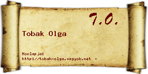 Tobak Olga névjegykártya