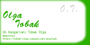 olga tobak business card